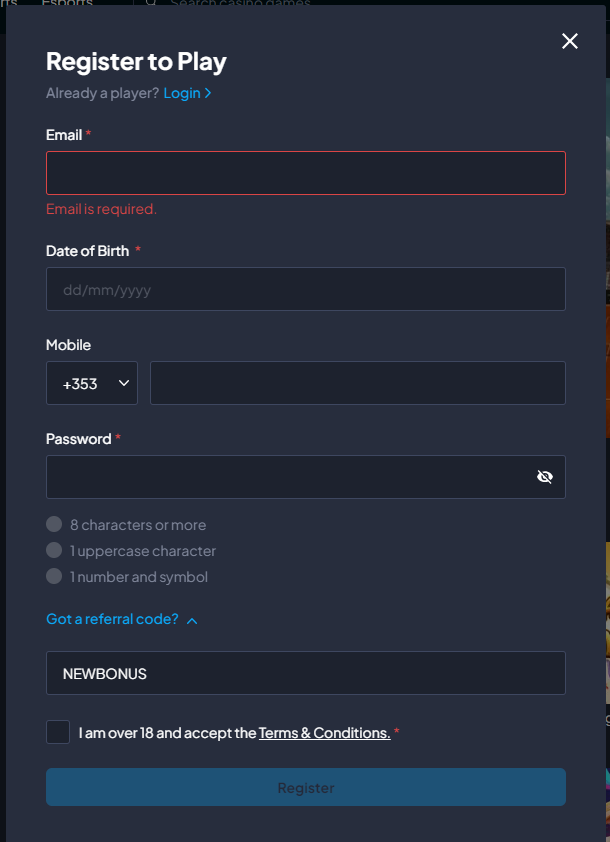 Ubet Referral Code